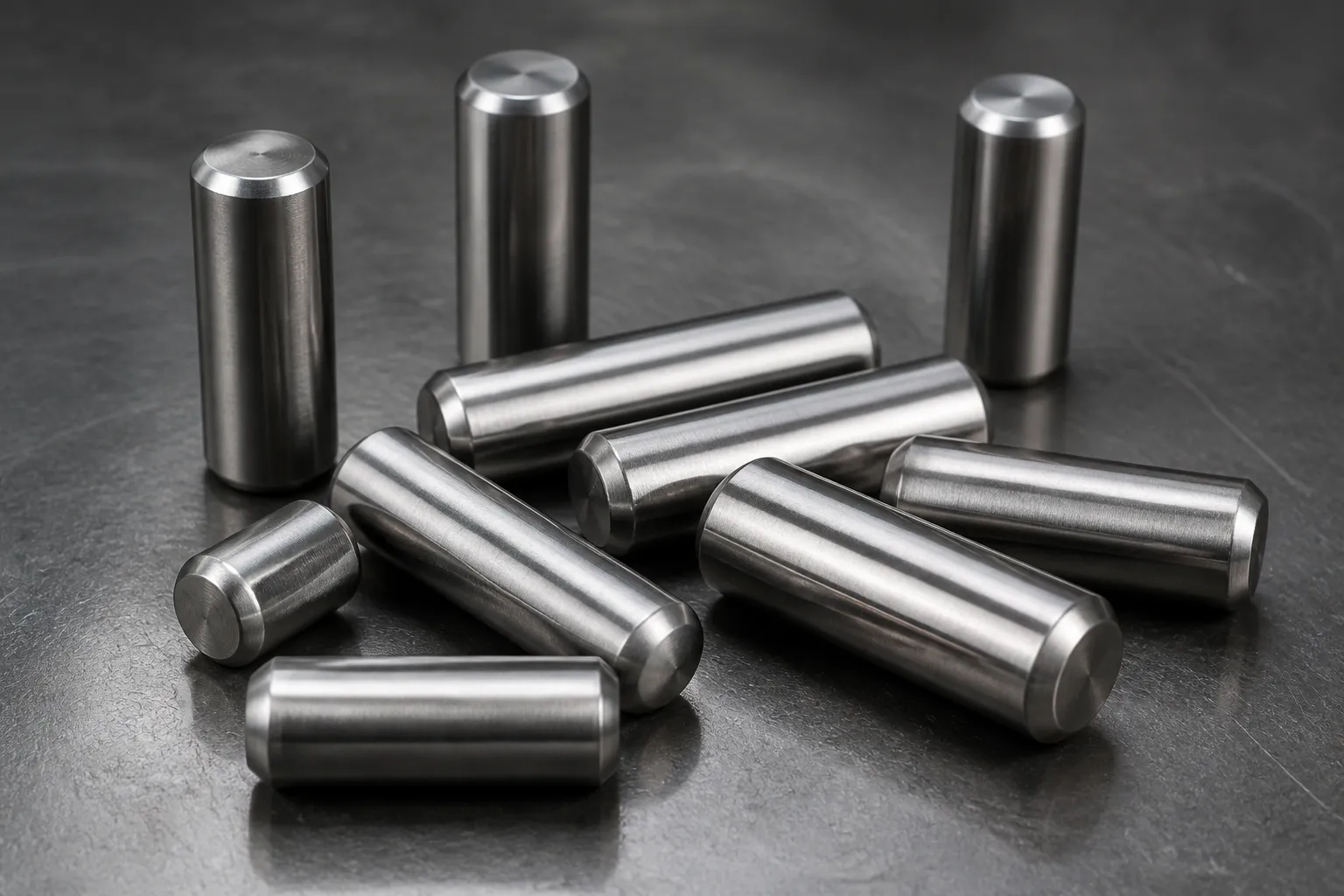 Hardened steel dowel pins